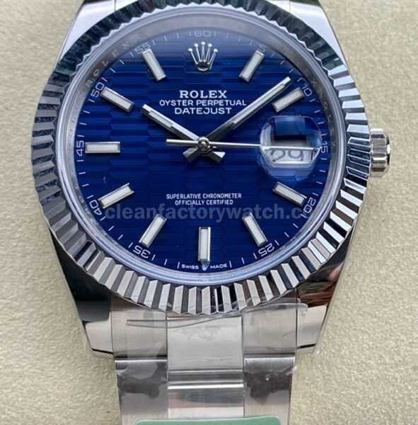 ARF Factory Rolex Datejust M126334-0031 41mm White Gold&904L Blue Fluted Dial