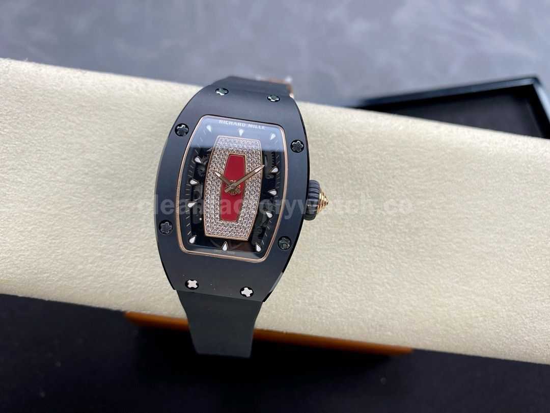 BBA Factory Richard Mille RM07 31.4mm Titanium&Carbon Fiber Black Rubber Strap Skeletonized Black (4)