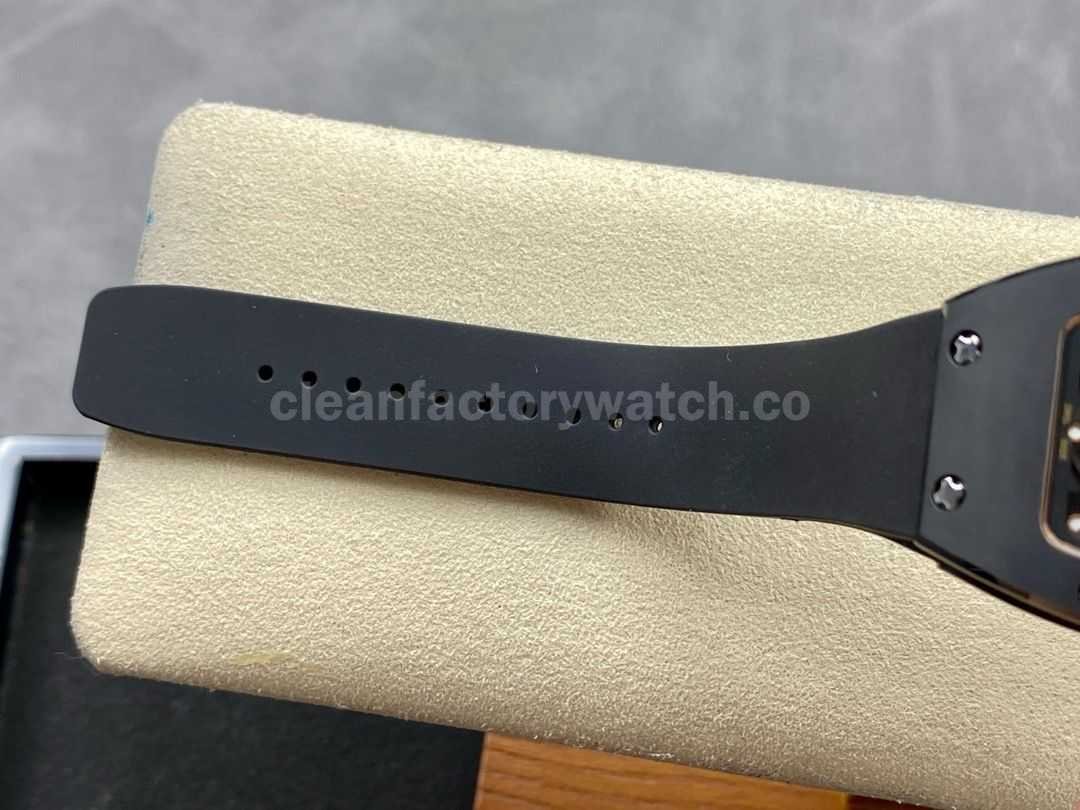 BBA Factory Richard Mille RM07 31.4mm Titanium&Carbon Fiber Black Rubber Strap Skeletonized Black (5)