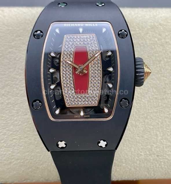 BBA Factory Richard Mille RM07 31.4mm Titanium&Carbon Fiber Black Rubber Strap Skeletonized Black (6)