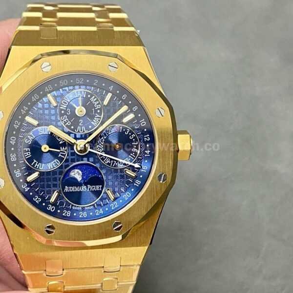 BBR Factory Audemars Piguet Royal Oak Perpetual Calendar 26574BA.OO.1220BA.01 41mm Full Gold Steel Blue Dial