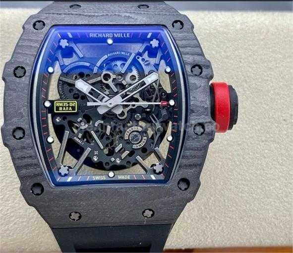 BBR Factory Richard Mille RM35-02 Black Carbon Fiber Black Rubber Strap Black Skeletonized