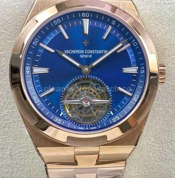 BBR Factory Vacheron Constantin Overseas Tourbillon 6000V/110R-B733 42.5mm Full Rose Gold Blue Dial