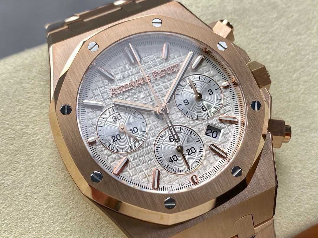 BF Factory Audemars Piguet Royal Oak Chronograph 26240OR.OO.1320OR.03 41mm Full Rose Gol (8)