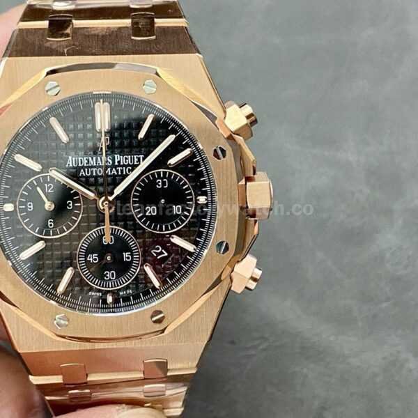 BF Factory Audemars Piguet Royal Oak Chronograph 26240OR.OO.1320OR.06 41mm Full Rose Gold Black Dial