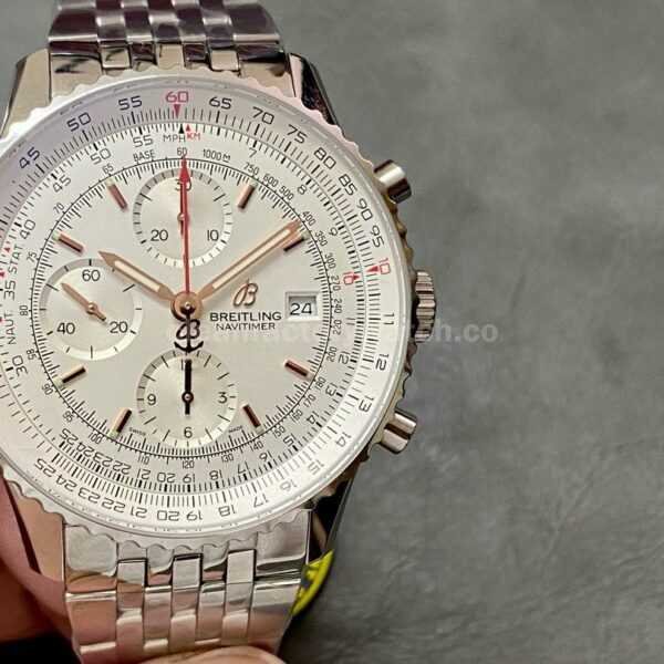 BLS Factory Breitling Navitimer Heritage Chronograph A13324121G1A1 43mm Full Steel Silver Dial