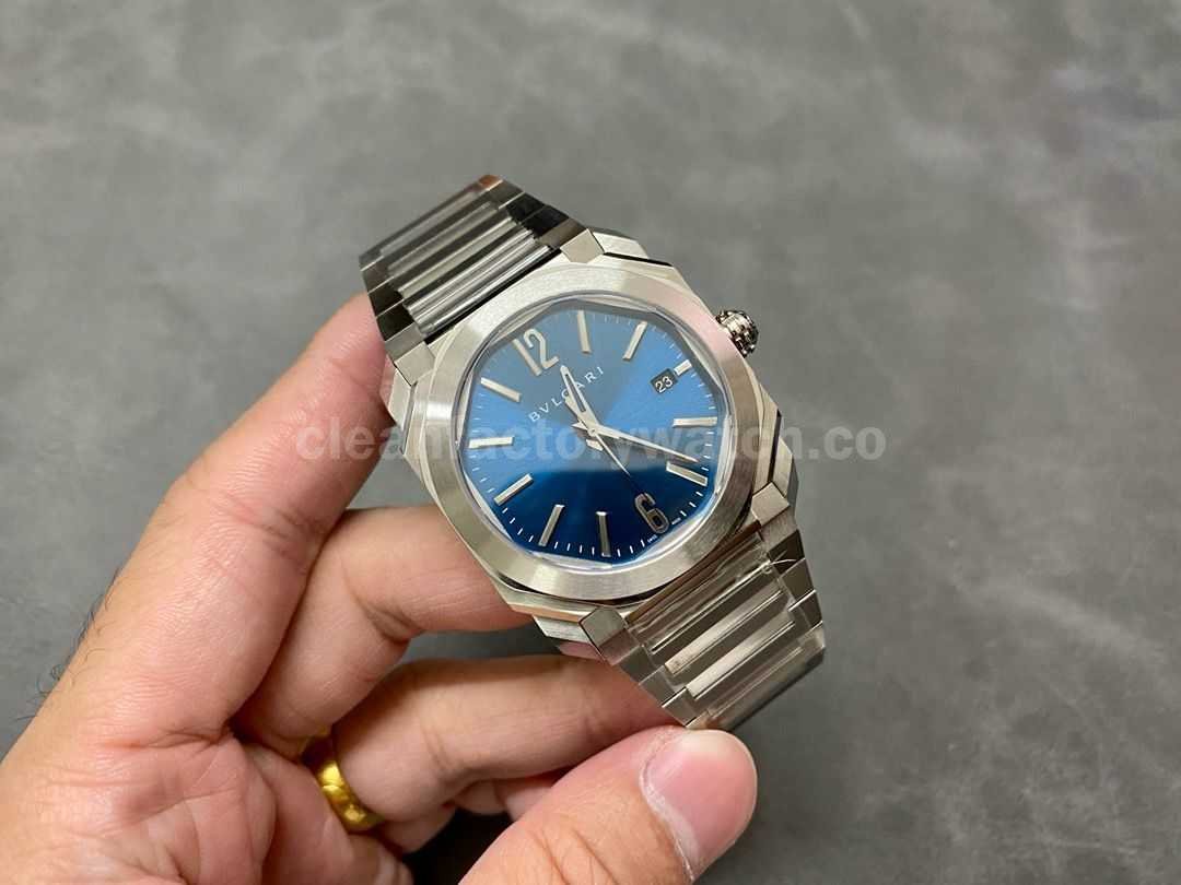 BV Factory Bvlgari Octo Finissimo 102031 40mm Full Steel Blue Dial (6)