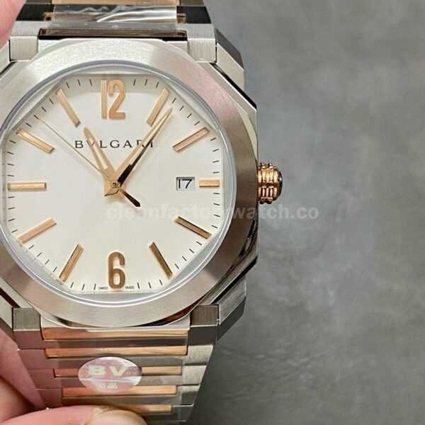 BV Factory Bvlgari Octo Finissimo 40mm Rose Gold&Steel White Dial