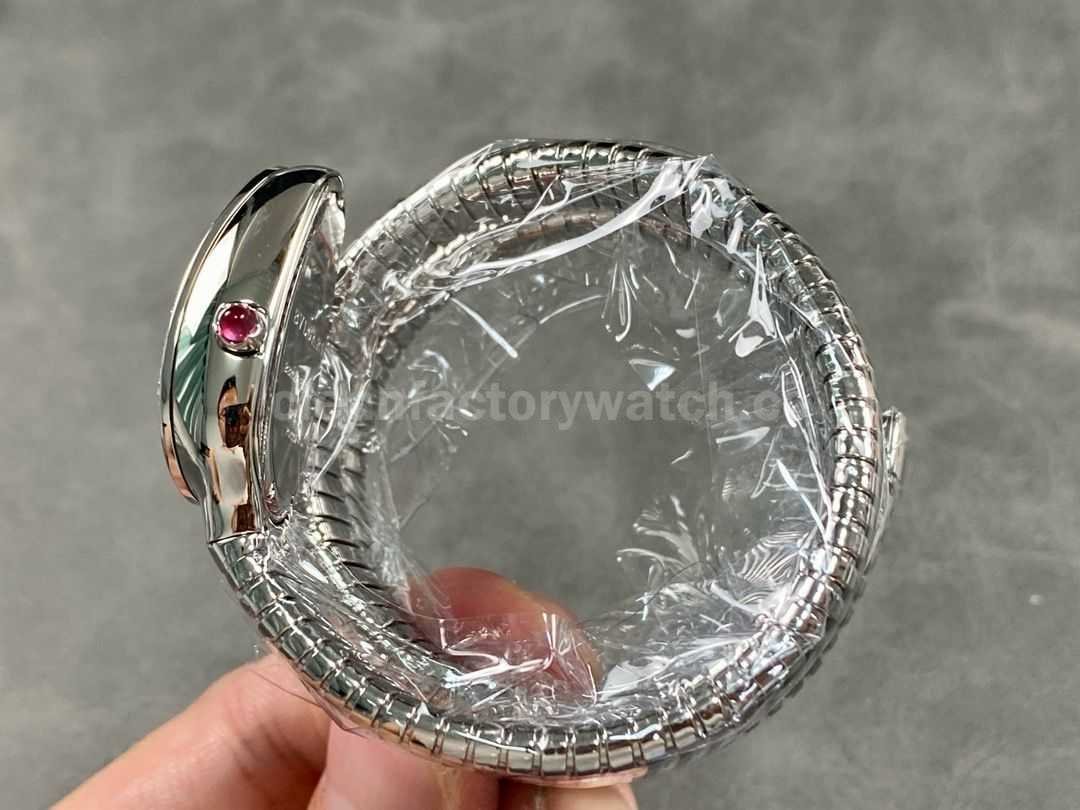 BV Factory Bvlgari Quartz Serpenti 101910 35mm Full Steel Roman Numerals Silver (solid) Dial (3)