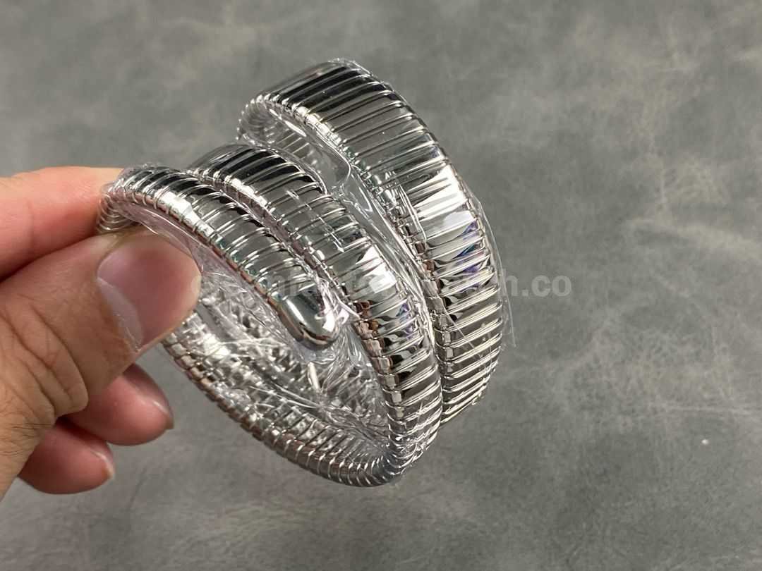 BV Factory Bvlgari Quartz Serpenti 101910 35mm Full Steel Roman Numerals Silver (solid) Dial (7)