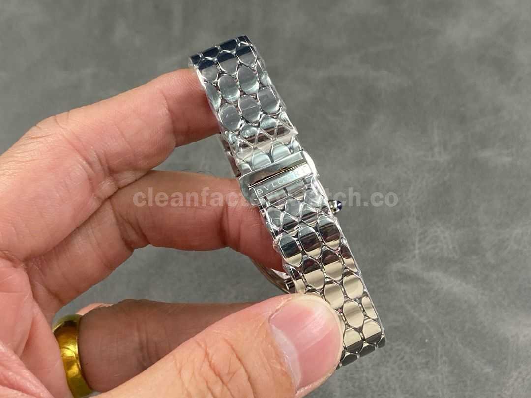 BV Factory Bvlgari Quartz Serpenti 103148 33mm Full Steel Blue Roman Numerals Silver (solid) Dial (8)