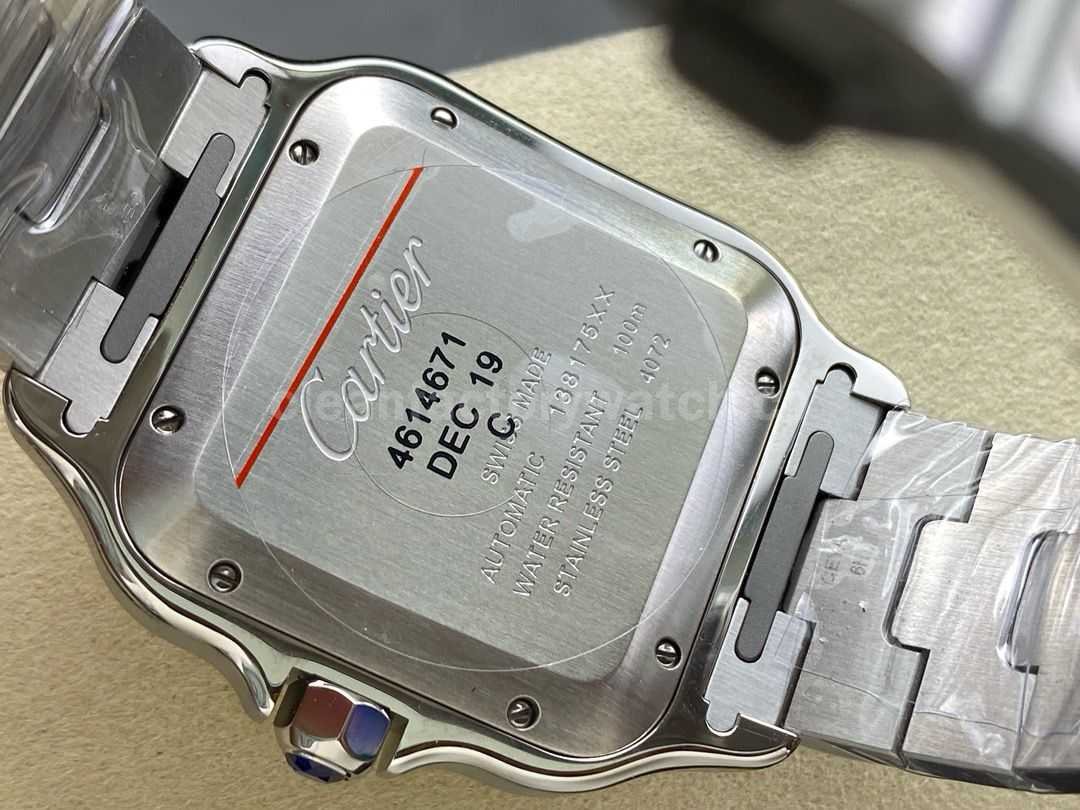 BV Factory Cartier Santos W2SA0030 39.8mm Full GoldSteel Roman Numerals Grey Dial (4)