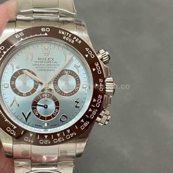 Clean Factory Rolex Daytona 116506-0004 40MM Full Platinum Arabic Number Ice Blue Dial