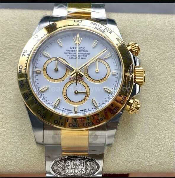 Clean Factory Rolex Daytona 126503-0001 40mm Half Yellow Gold White Dial