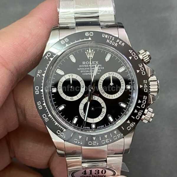 Clean Factory Rolex Daytona Panda 116500LN-0002 40MM Full 904L Black Dial
