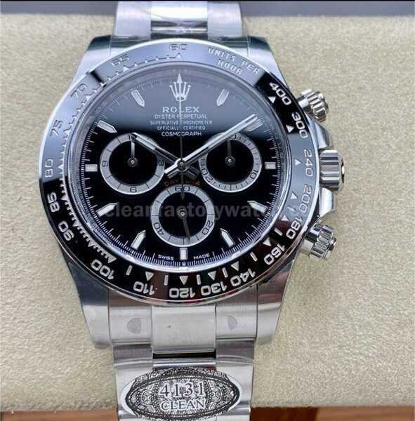 Clean Factory Rolex Daytona Panda 126500LN-0002 40MM Full 904L Black Dial