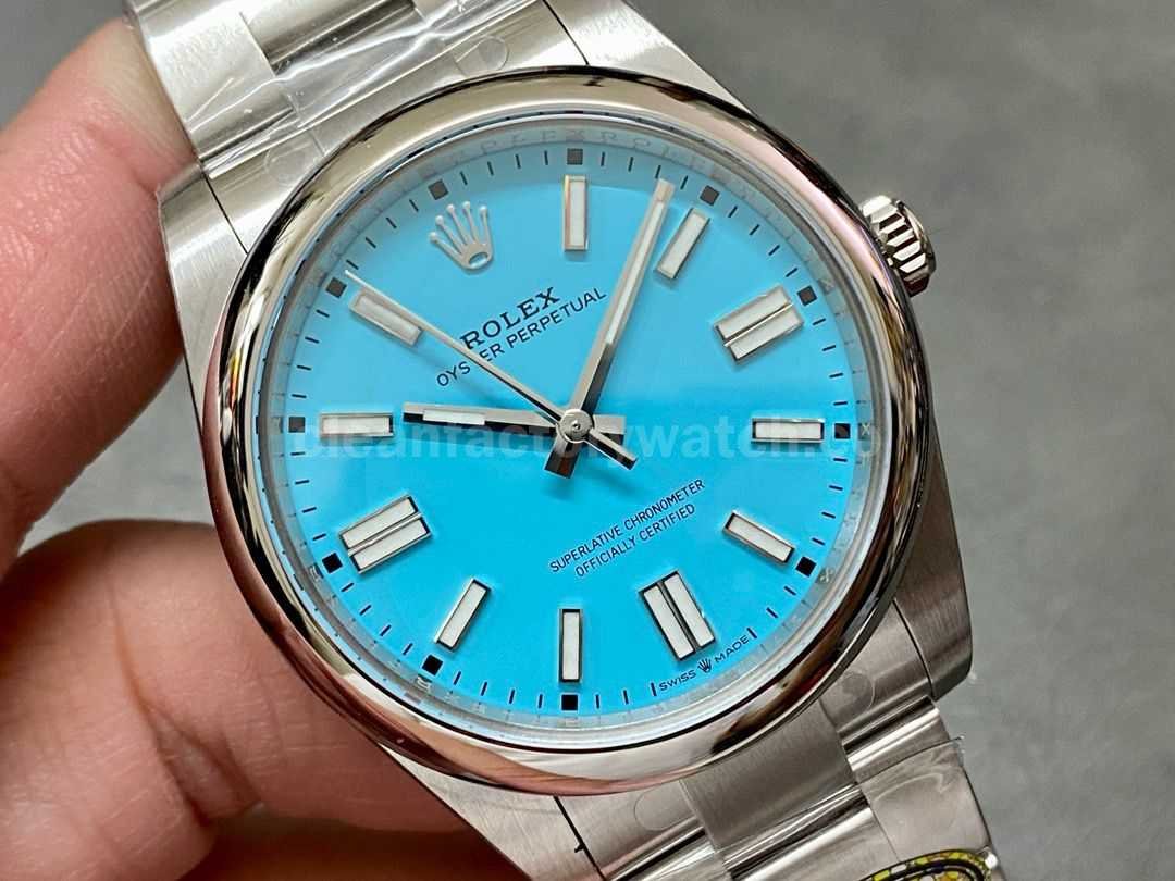 Clean Factory Rolex Oyster Perpetual 126000 0006 36mm Full 904L Sky Blue Dial