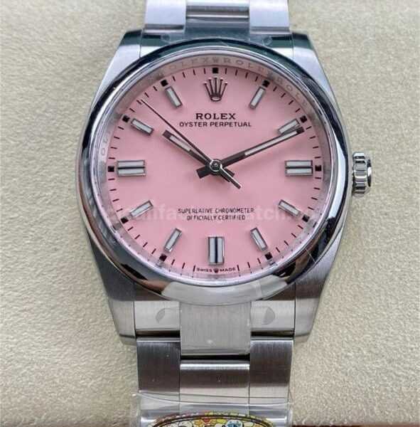 Clean Factory Rolex Oyster Perpetual 126000-0008 36mm Full 904L Pink Dial