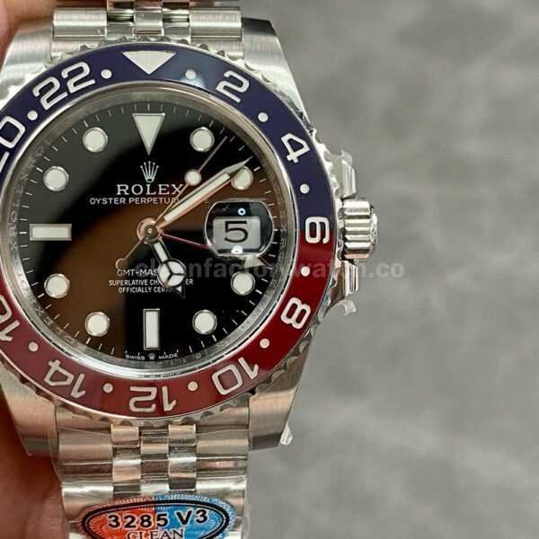 Clean Factory Rolex Pepsi GMT-MASTER II 126710BLRO-0001 40mm Full 904L Black Dial Jubilee