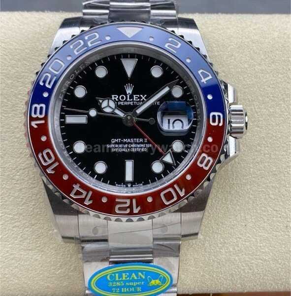 Clean Factory Rolex Pepsi GMT-MASTER II 126710BLRO-0002 40MM Full 904L Black Dial