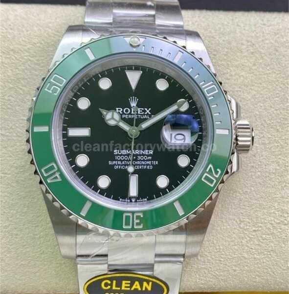 Clean Factory Rolex Starbucks Submariner Date 126610LV 41mm Full 904L Black Dial