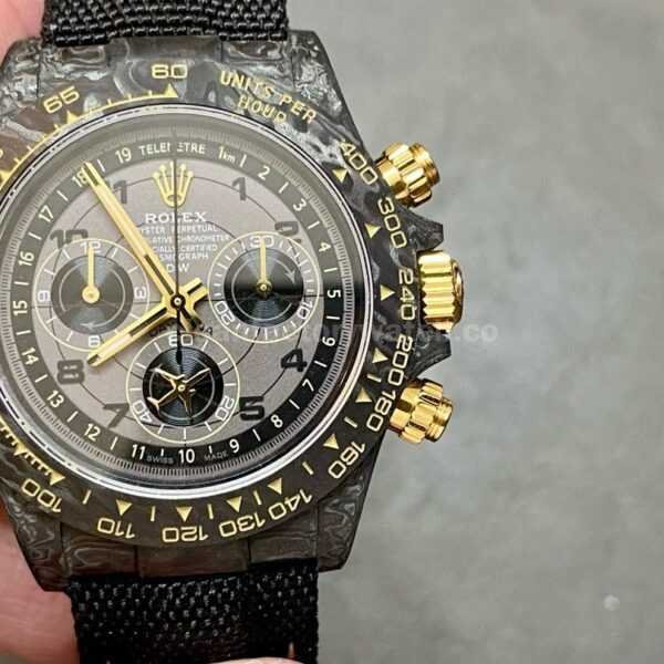 DIW Factory Rolex Daytona 116500 Limited Edition 40mm Carbon Fiber Artificial Fiber Woven Strap Arabic Number Grey Dial