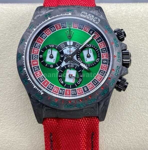 DIW Factory Rolex Daytona 116500 Limited Edition 40mm Carbon Fiber Artificial Fiber Woven Strap Casino Dial