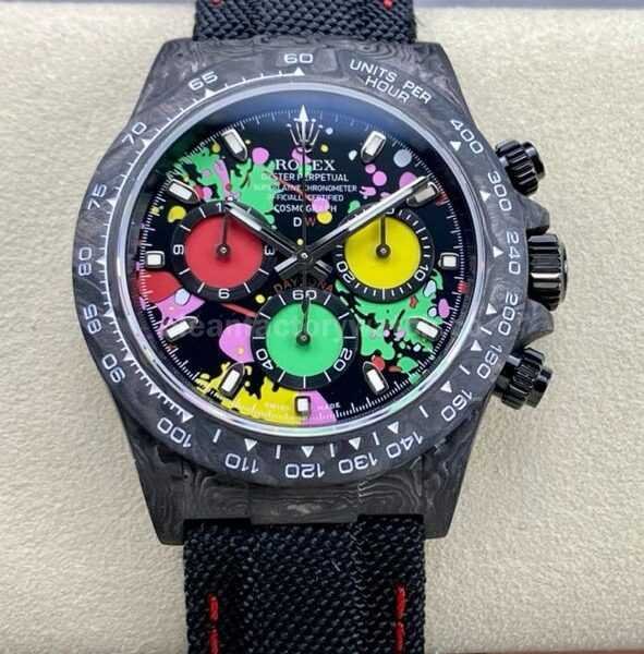 DIW Factory Rolex Daytona 116500 Limited Edition 40mm Carbon Fiber Artificial Fiber Woven Strap Color Dial
