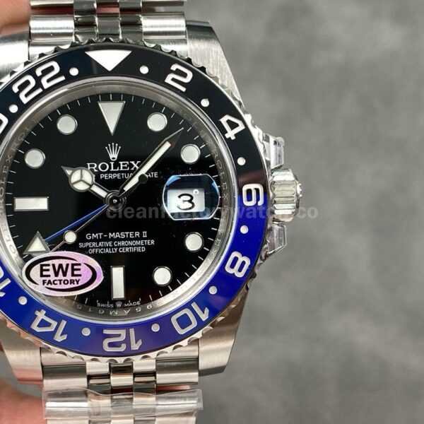 EWE Factory Rolex Batgirl GMT-MASTER II 126710BLNR-0002 40mm Full 904L Black Dial Jubilee