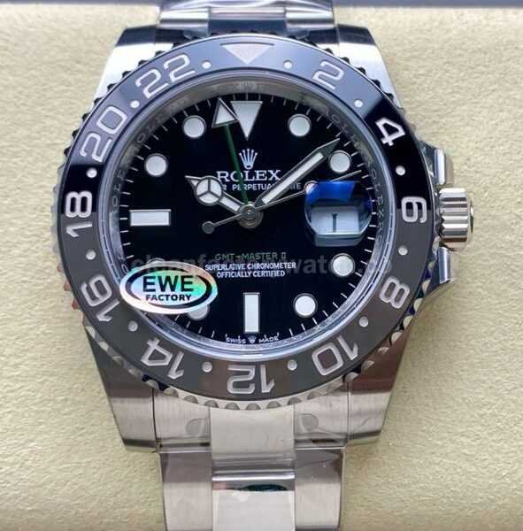 EWE Factory Rolex Bruce Wayne GMT-Master II 126710GRNR-0004 40mm Full 904L Black Dial