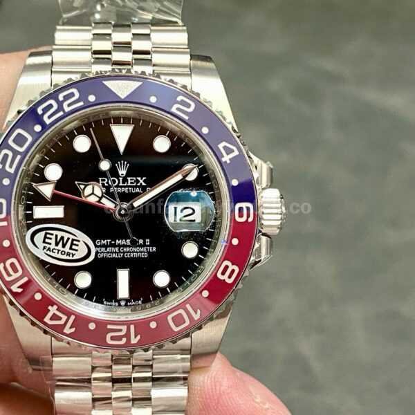 EWE Factory Rolex Pepsi GMT-Master II 126710BLRO-0001 40mm Full 904L Black Dial Jubilee