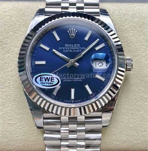 EWE Factory Rolex Datejust 126334-0002 41mm Full 904L Blue Dial Jubilee