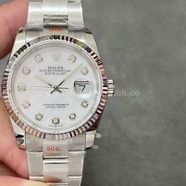 GM Factory Rolex Datejust 126234-0020 36mm Full 904L Diamond Mop Mother Of Pearl Dial