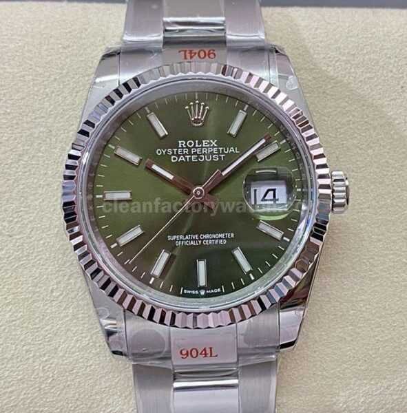 GM Factory Rolex Datejust 126234-0052 36mm Full 904L Green Dial