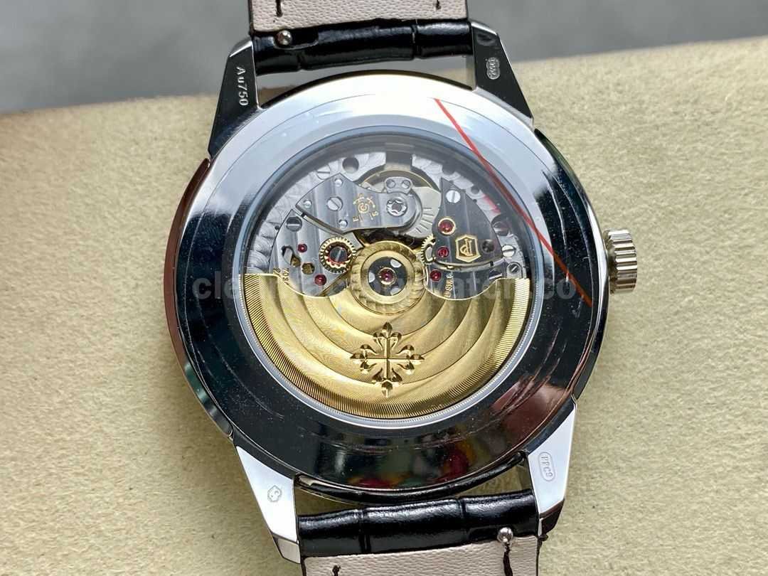 GR Factory Patek Philippe Calatrava 5226G 001 40mm White Gold Leather Strap Arabic Numerals Black (4)