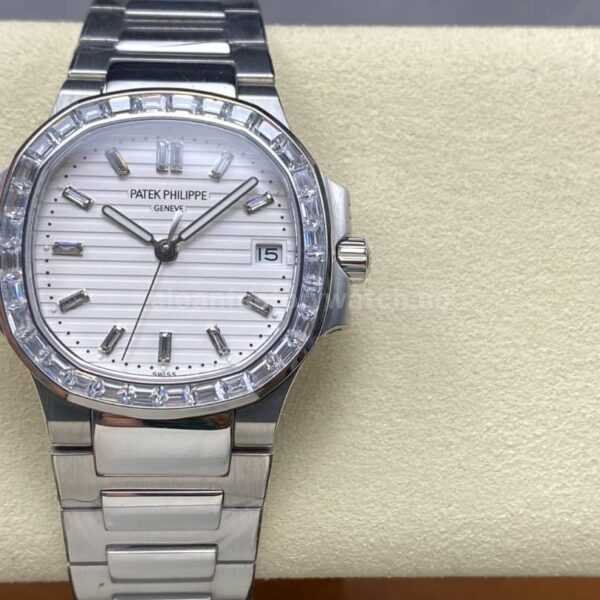 GR Factory Patek Philippe Emerald Nautilus 5711/110P-010 35.2mm Full Platinum White Dial