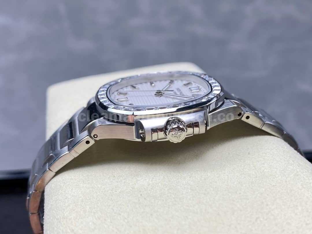 GR Factory Patek Philippe Emerald Nautilus 5711110P 010 35.2mm Full Platinum White Dial (6)