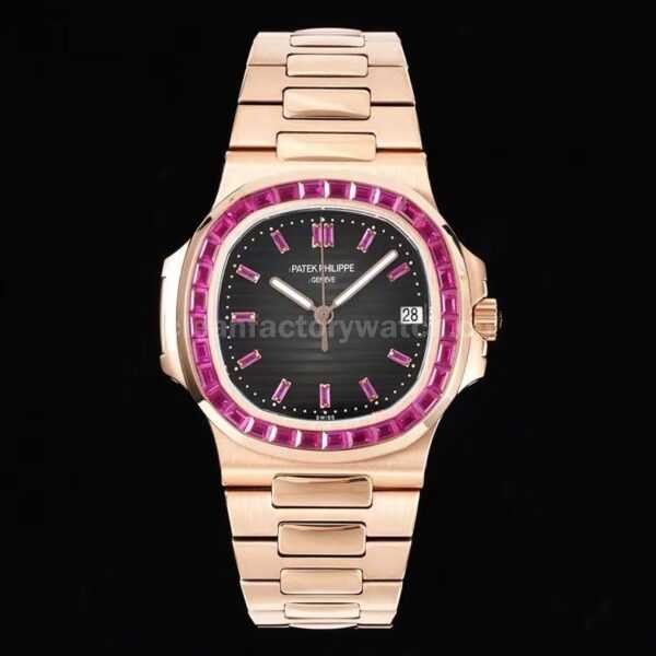 GR Factory Patek Philippe Emerald Nautilus 5723/112R-001 35.2MM Full Rose Gold Black Dial