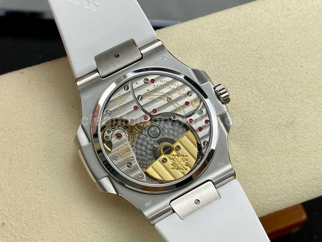 GR Factory Patek Philippe Nautilus 5712G Diamond Bezel Steel Leather Strap Blue Dial (3)