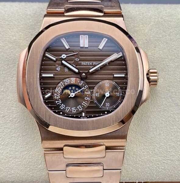 GR Factory Patek Philippe Nautilus 5712R Full Rose Gold Brown Dial