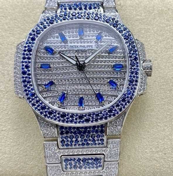 GR Factory Patek Philippe Nautilus 7118/1453G-001 Full Blue Jewelry White Gold Jewelry Dial