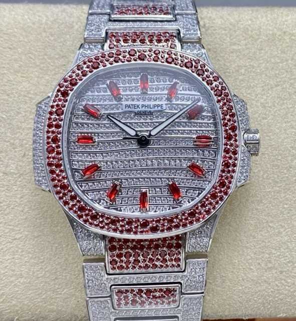 GR Factory Patek Philippe Nautilus 71181453G 001 Full Red Jewelry White Gold Jewelry Dial (1)