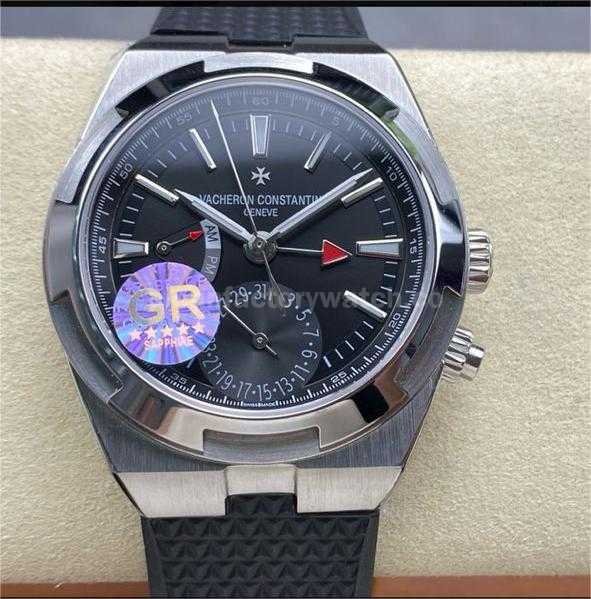 GR Factory Vacheron Constantin Overseas Dual Time 7900V/110A-B546 41mm Steel Rubber Strap Black Dial