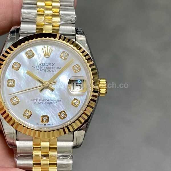 GS Factory Rolex Datejust 278273-0028 31mm Half Gold Diamond  Mop White Mother Of Pearl Dial Jubilee