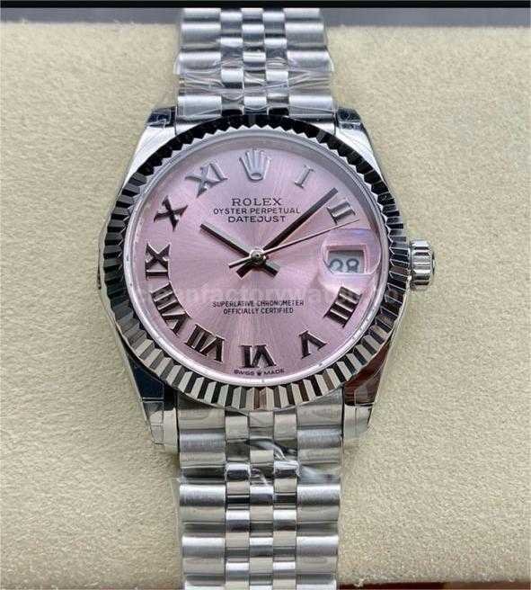 GS Factory Rolex Datejust 278274 0020 31MM Full 904L Roman Number Pink Dial Jubilee (2)