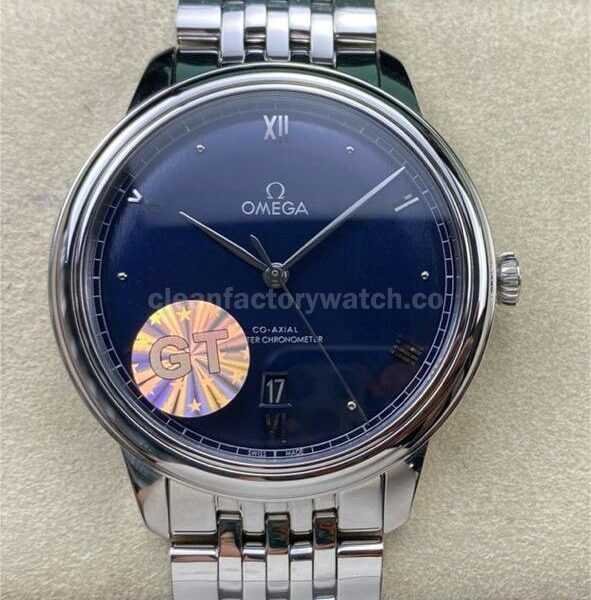 GT Factory Omega De Ville Prestige 434.10.40.20.03.001 40mm Full Steel Point&Roman Number Blue Dial
