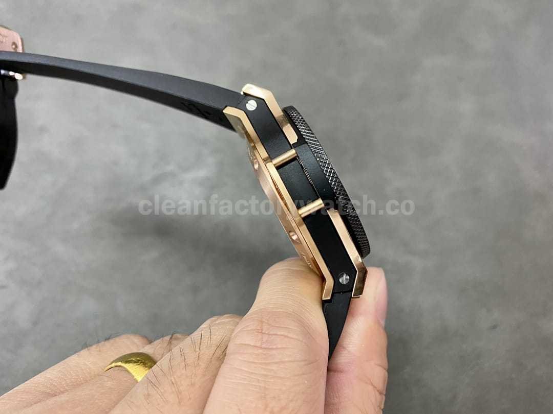 HB Factory Hublot Big Bang 301.PM.1780.RX 44mm Rose Gold Black Rubber Strap Black Dial (9)