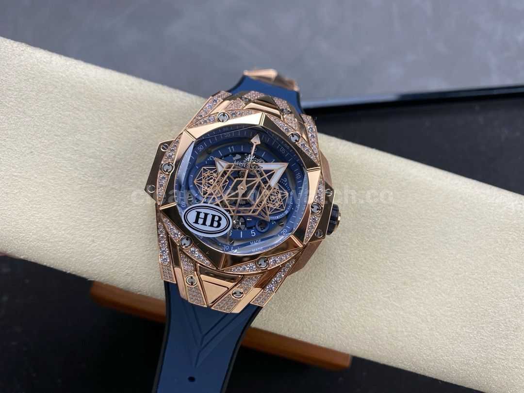 HB Factory Hublot Big Bang Sang Bleu 418.OX.5108.RX.1604.MXM20 45mm Rose (9)