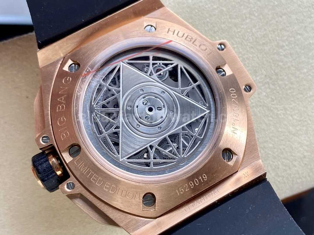 HB Factory Hublot Big Bang Sang Bleu 418.OX.5108.RX.MXM20 45mm Rose Gold Blue Rubber (9)