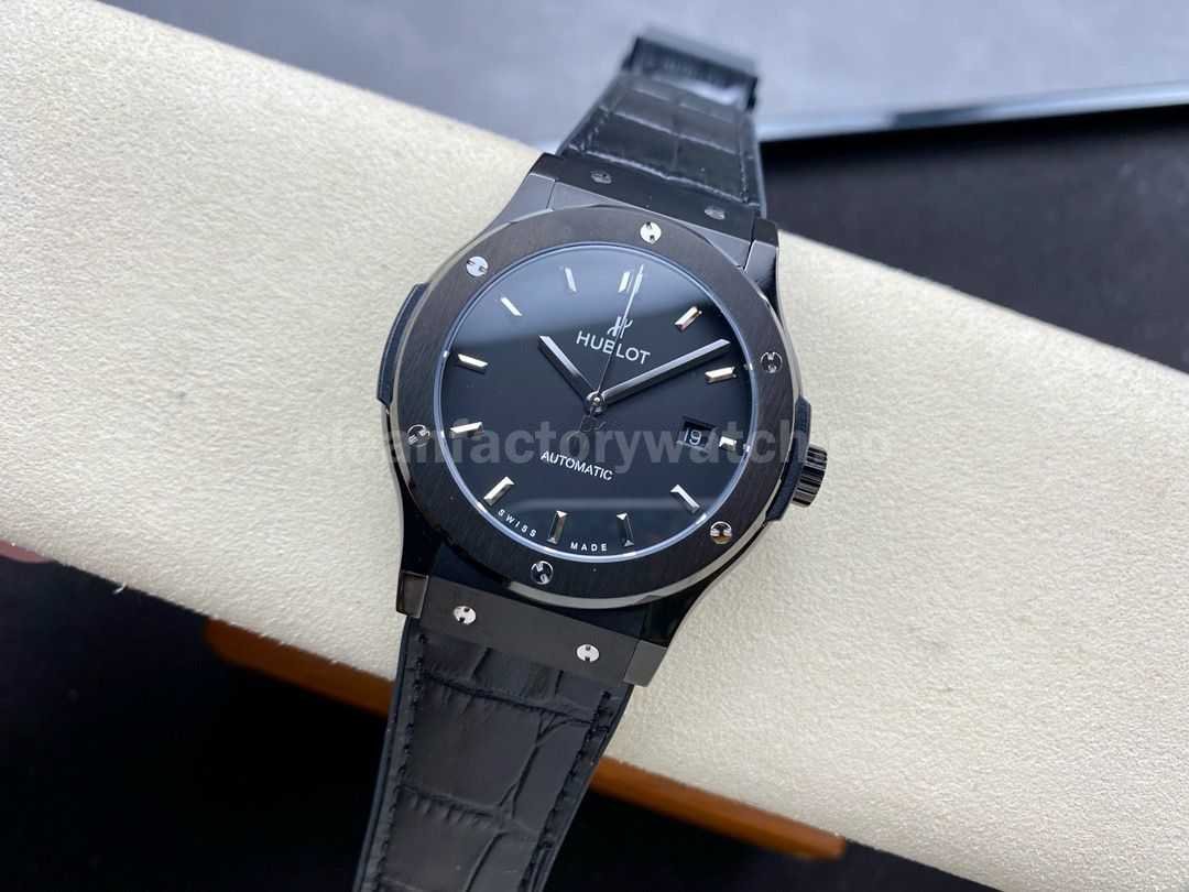HB Factory Hublot Classic Fusion 542.CM.1171.RX 42mm Steel Leather Strap Black Dial (4)